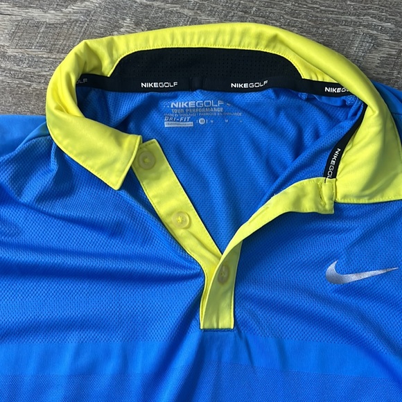 Nike Golf Dri-Fit Blue Polo Size Medium - Picture 2 of 4